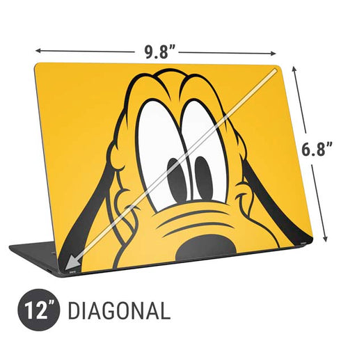Disney Friends Pluto Up Close Universal Laptop 12in (9.8 x 6.8in) Skin